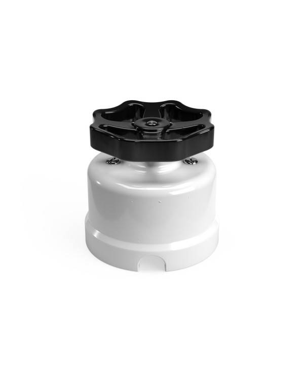 Interrupteur/Déviateur en porcelaine blanche avec valve