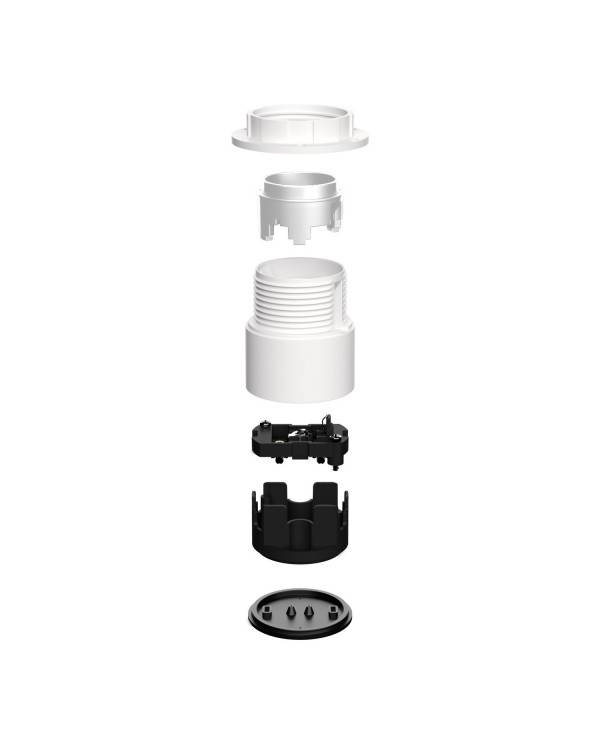 Suport de lampă E27 pentru perete sau tavan, potrivit pentru abajur - rezistent la apă IP44.