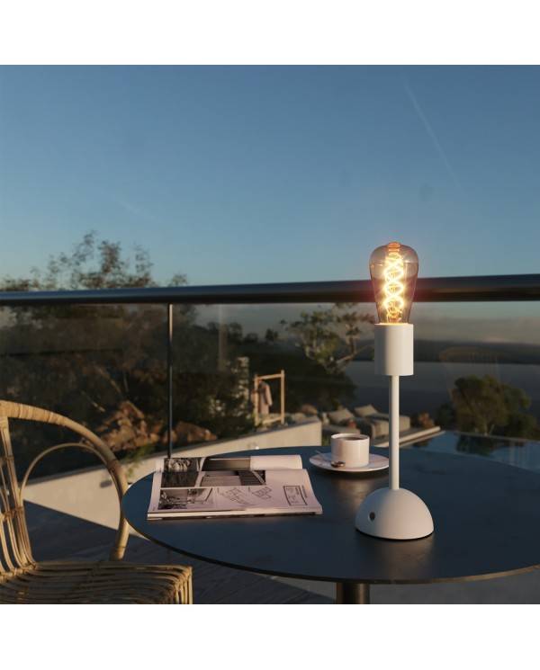 Draagbare en oplaadbare Cables02 Lamp met Edison golden globe gloeilamp