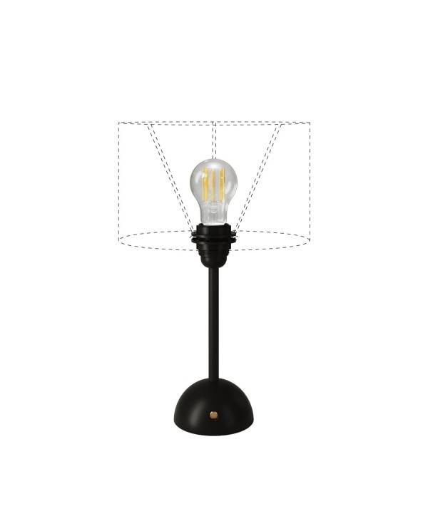 Hordozható és újratölthető Cabless12 lámpa csepp izzóval, amely lámpaernyővel használható
