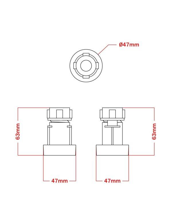 Suportul pentru becuri termoplastice de culoare neagră E27 pentru luminițele Lumet String