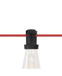 E27 black thermoplastic lamp holder for Lumet String Lights