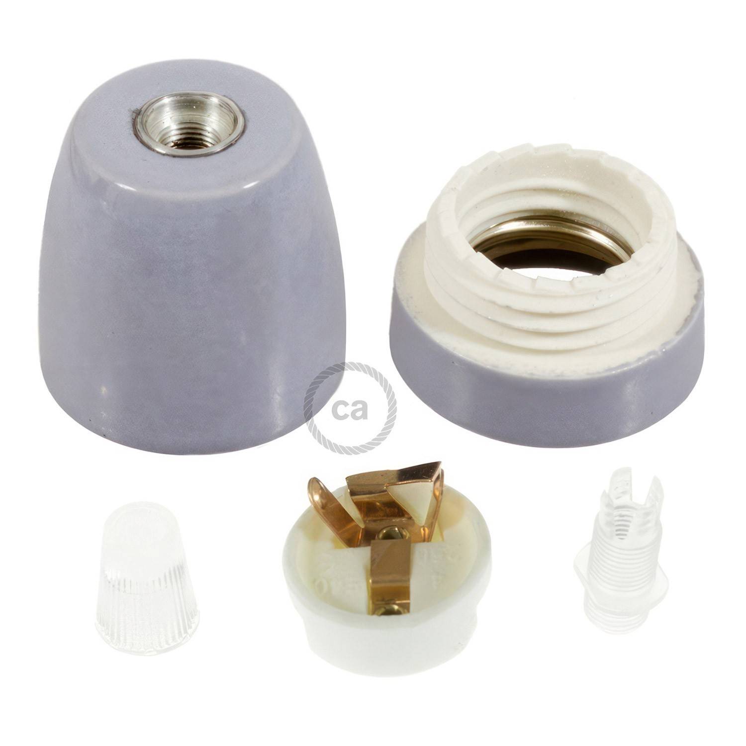 Porcelæn E27 lampeholder kit