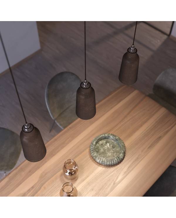 Paralume Bottiglia in ceramica, collezione Materia - Made in Italy