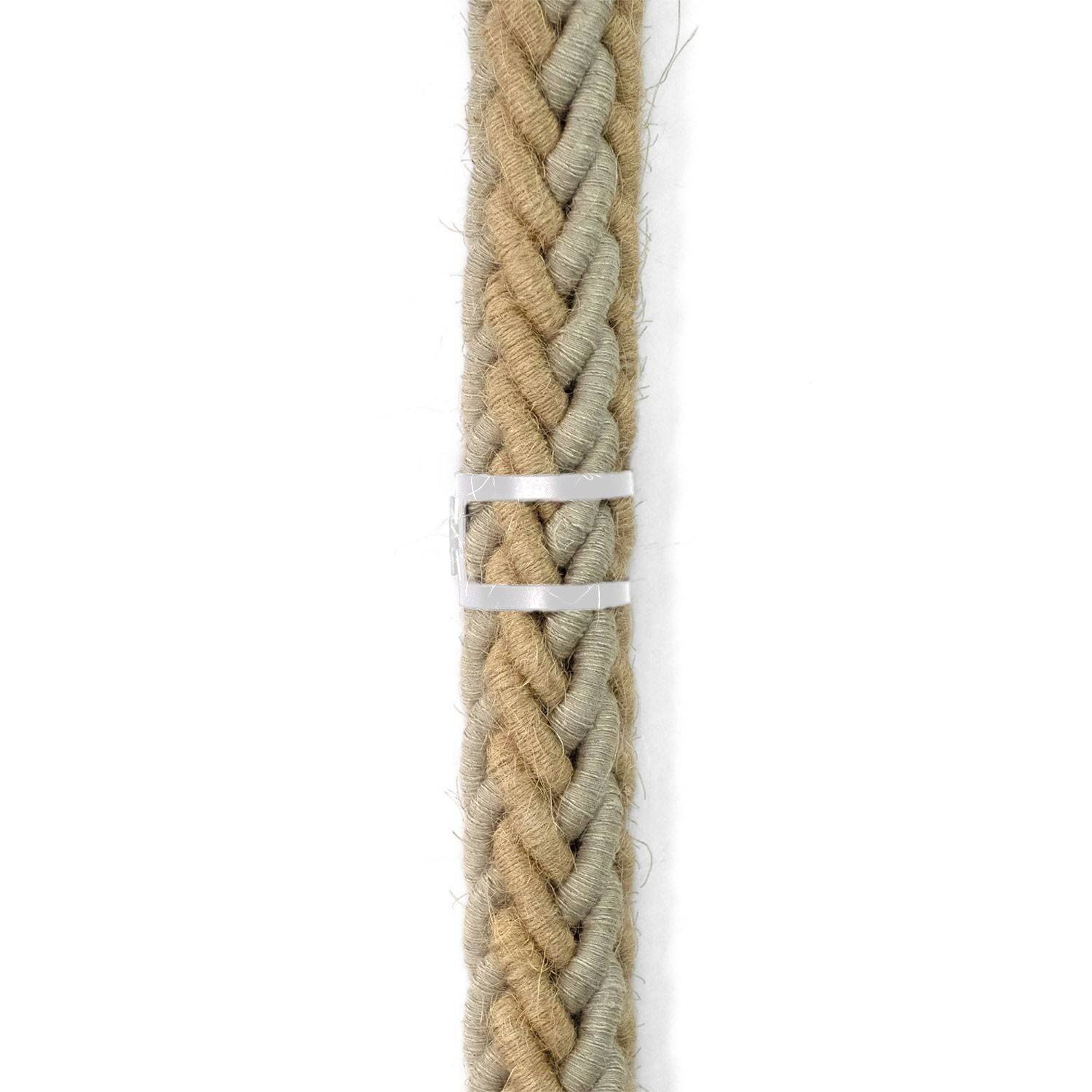 Mola de gravata em metal para cordão elétrico com 30 mm de diâmetro 