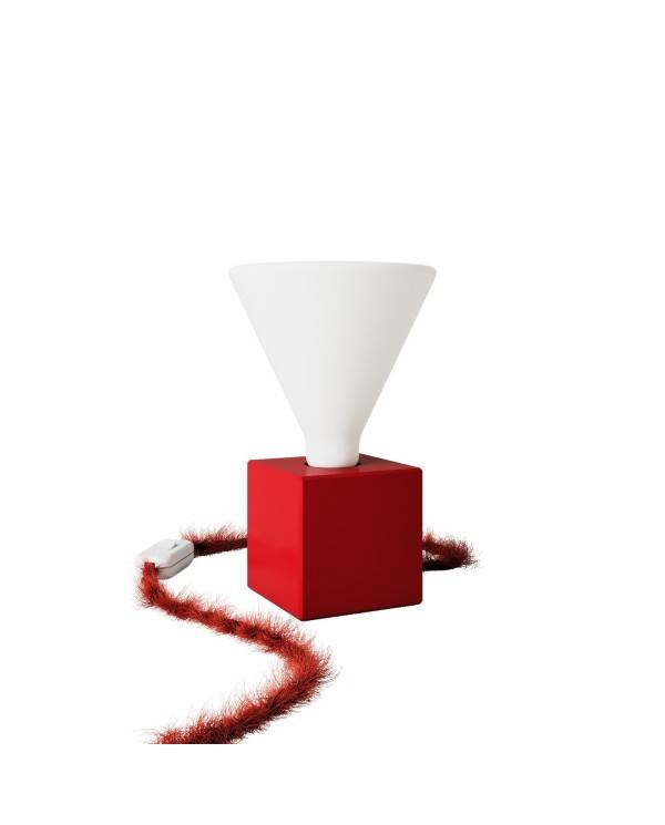 Červená stolní lampa - Cubetto