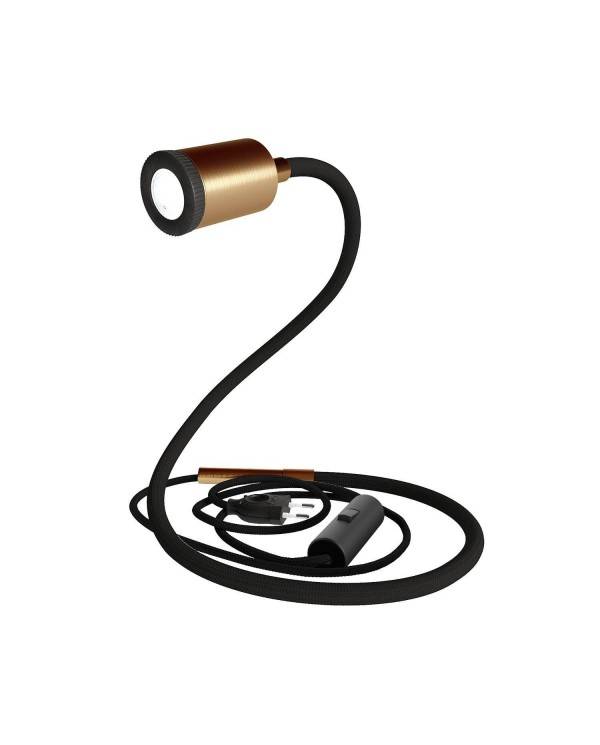 GU1d-one, gelenkige Leuchte ohne Sockel mit Mini LED Strahler und 2-poligem Stecker