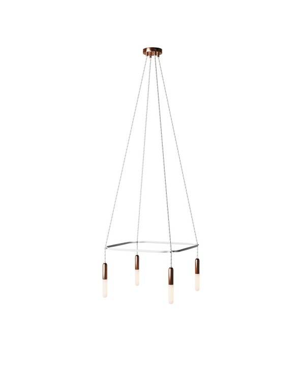 4 Pendels Cage P-Light Lamp