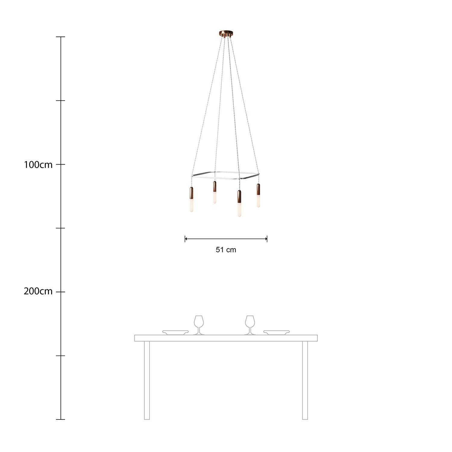 Żyrandol Cage P-Light z 4 ramionami