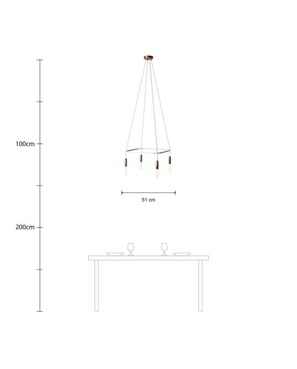 Żyrandol Cage P-Light z 4 ramionami