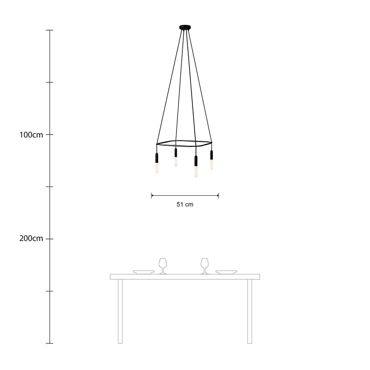 4-lampă P-Light cu cușcă de protecție