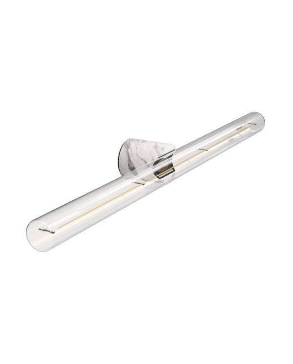 Lampa ścienna lub sufitowa Esse14 na liniową żarówkę LED S14d - Wodoodporność IP44
