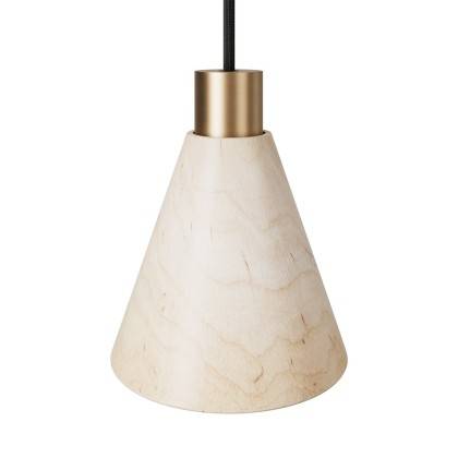 Wooden cone lampshade