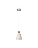 Pendant lamp with wooden conical lampshade