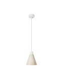 Pendant lamp with wooden conical lampshade