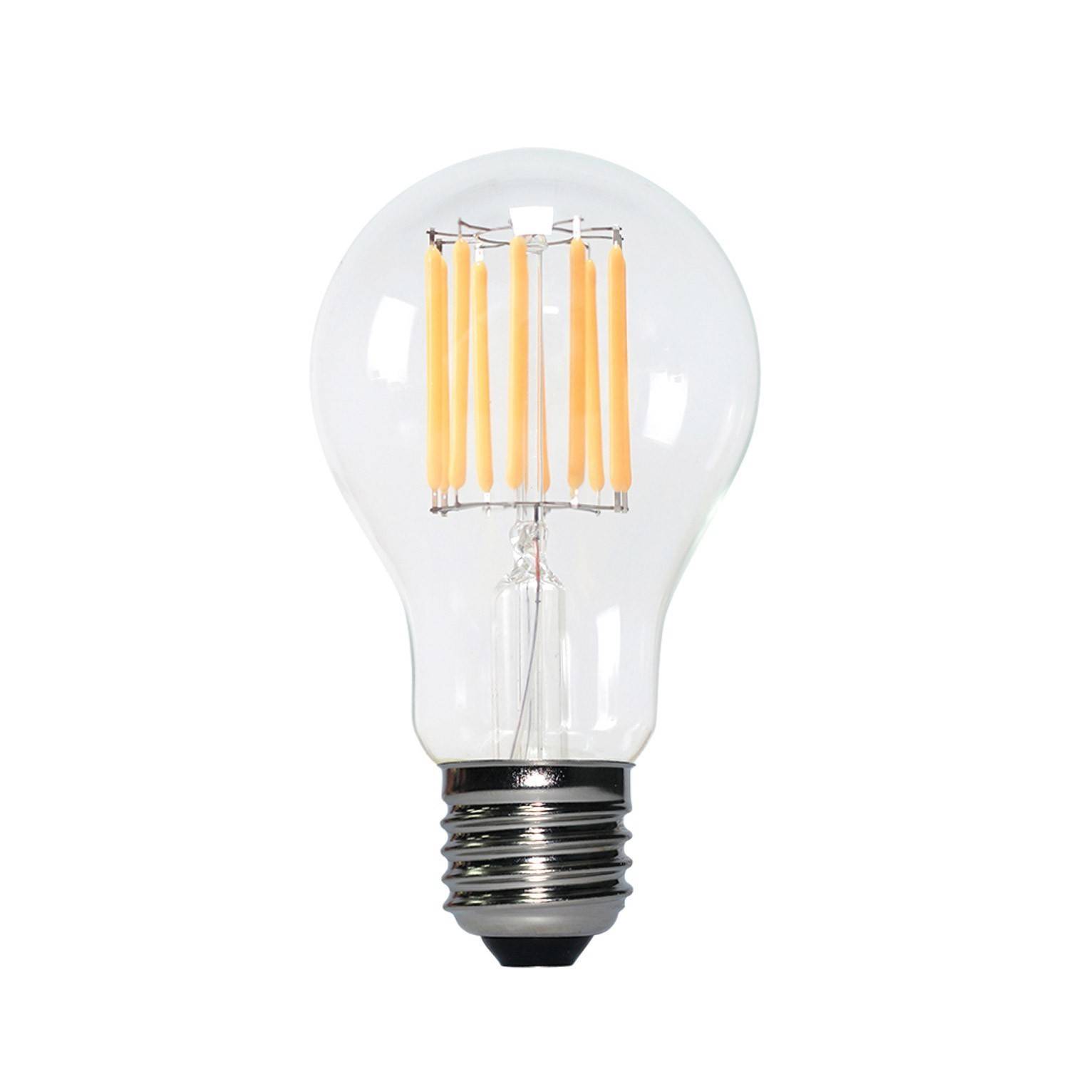 Lampadina LED Trasparente Linea 5V filamento verticale Goccia A60 1,3W 110Lm E27 2500K Dimmerabile - B02