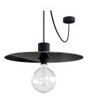 EIVA ELEGANT Lampa wisząca z 5 mm kablem w oplocie, kloszem Ellepì, podsufitką i z silikonową oprawką IP65 waterproof