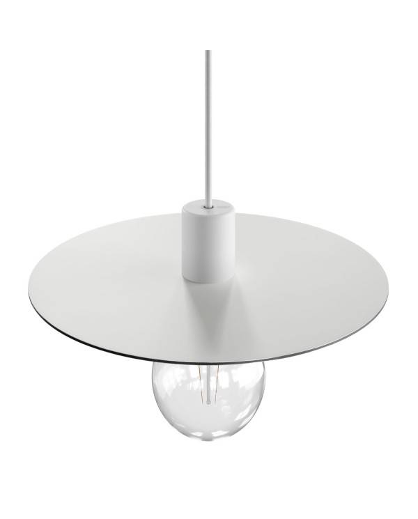 EIVA ELEGANT Lampa wisząca z 5 mm kablem w oplocie, kloszem Ellepì, podsufitką i z silikonową oprawką IP65 waterproof