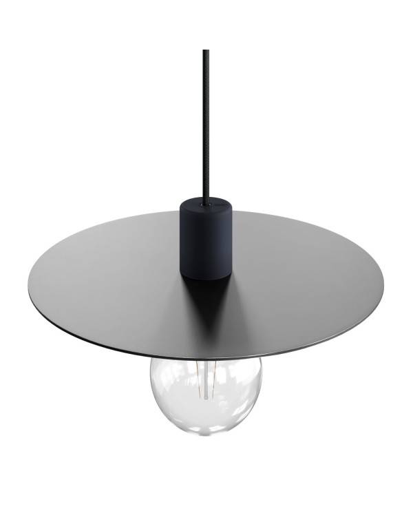 EIVA ELEGANT Hanglamp met 5 m textielkabel, Ellepì lampenkap, plafondkap en fitting in IP65 waterdicht siliconen