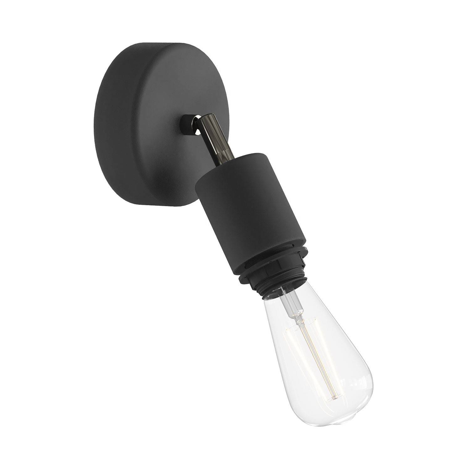 Kinkiet lampa Fermaluce EIVA ELEGANT do klosza, z ruchomym ramieniem, podsufitką i kloszem IP65 waterproof