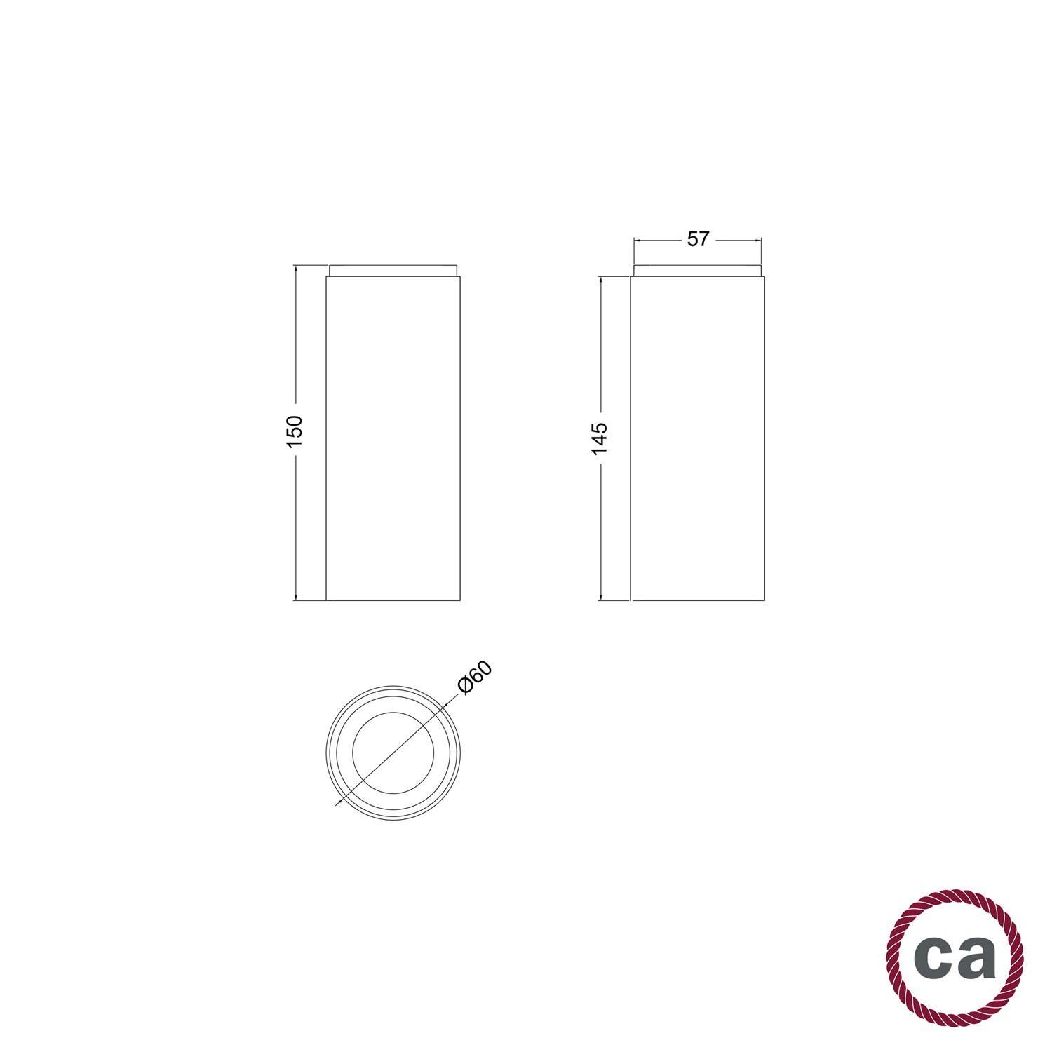 Tub-E14, tubo de madeira para holofote com suporte de lâmpada de anel duplo E14