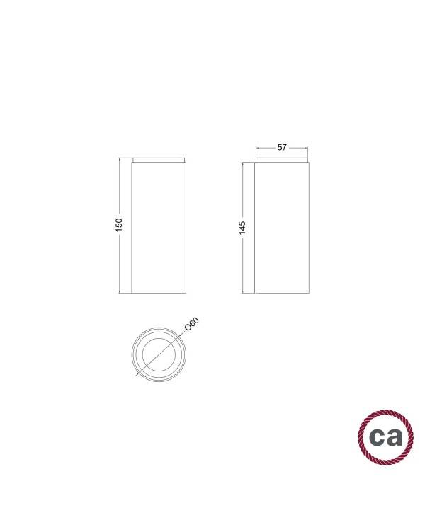 Tub-E14, fa búra spotlámpához E14 dupla gyűrűs foglalattal