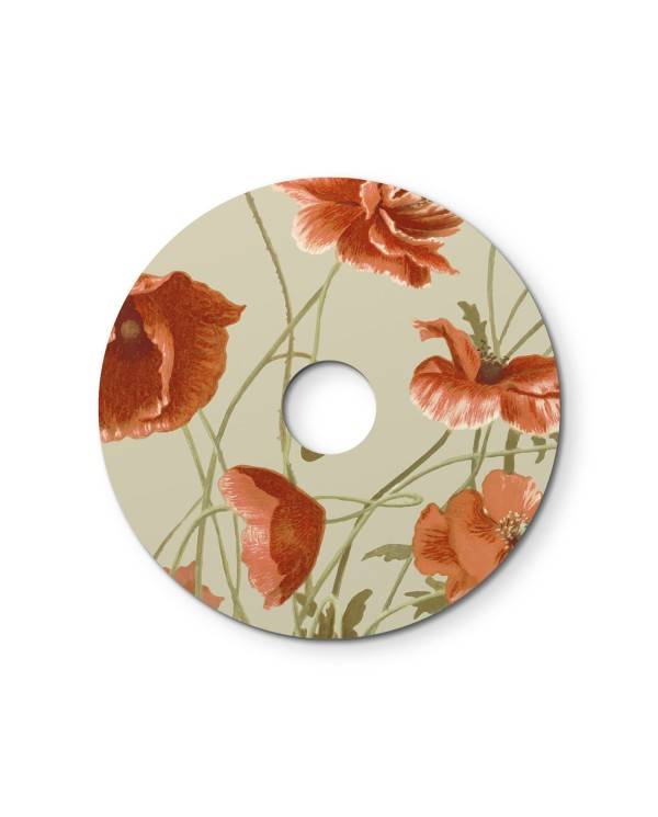 Mini abajur plano Ellepì com desenhos florais 'Blossom Haven', 24 cm de diâmetro - Fabricado em Itália