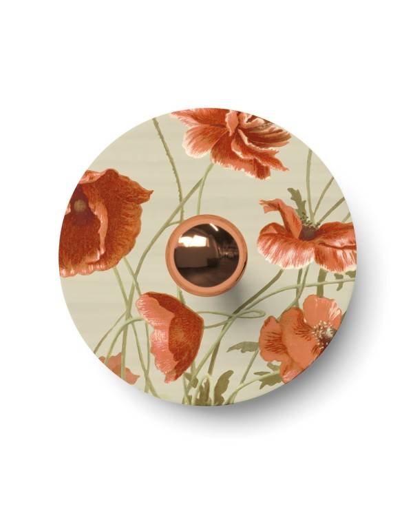 Ellepì platt mini-lampskärm med blommig design "Blossom Haven", diameter 24 cm - Tillverkad i Italien