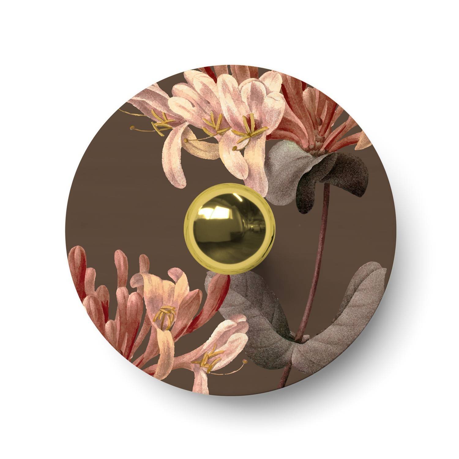 Ellepì mini platte lampenkap met bloemmotieven 'Blossom Haven', 24 cm diameter - Made in Italy
