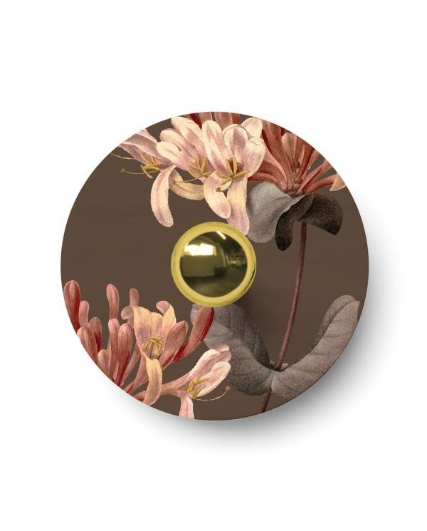 Ellepì flad minilampeskærm med blomsterdesign "Blossom Haven", diameter 24 cm - Made in Italy