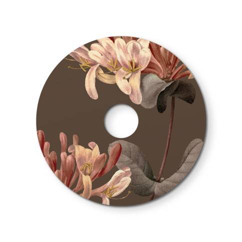 Ellepì flad minilampeskærm med blomsterdesign "Blossom Haven", diameter 24 cm - Made in Italy