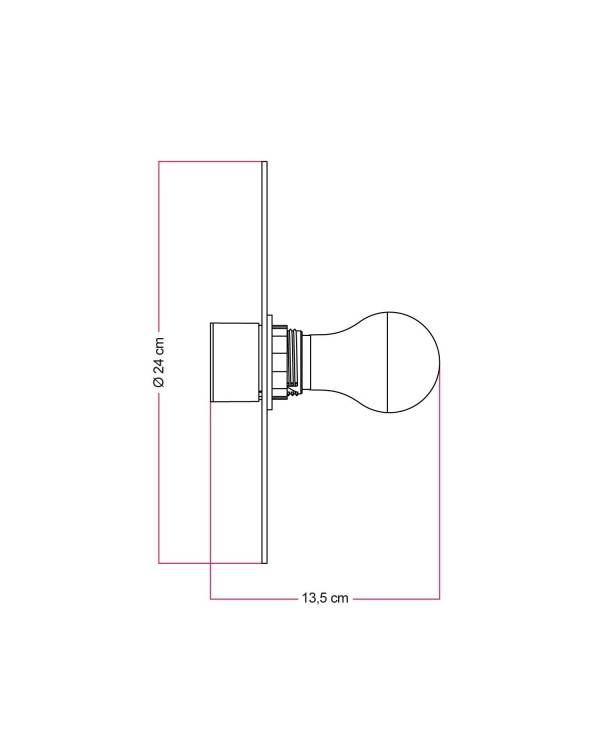 Lampa ścienna lub sufitowa z kloszem z wzorami kwiatowymi 'Blossom Haven' - Waterproof IP44