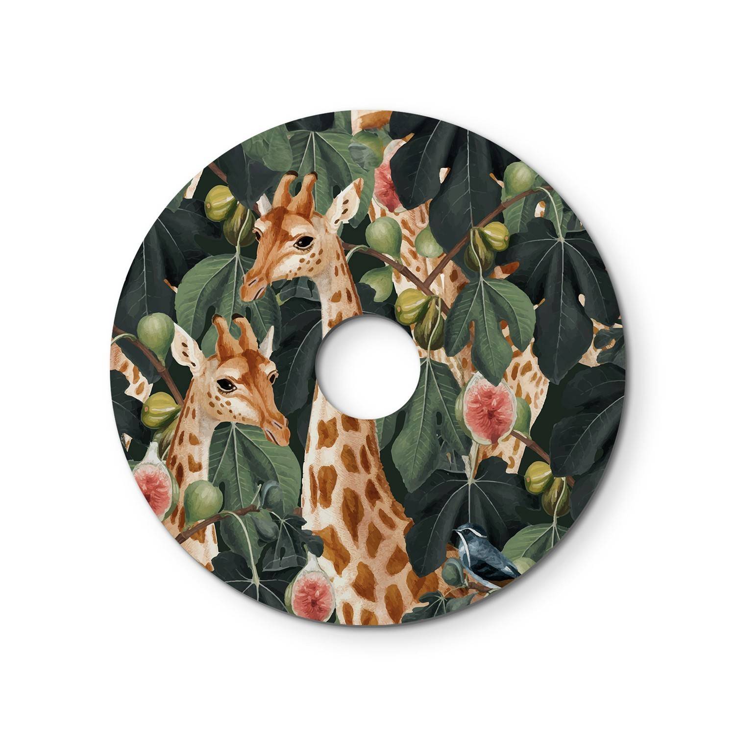 Abajurul plat Ellepì mini cu animale din junglă "Whispers Wildlife", cu diametrul de 24 cm - Fabricat în Italia