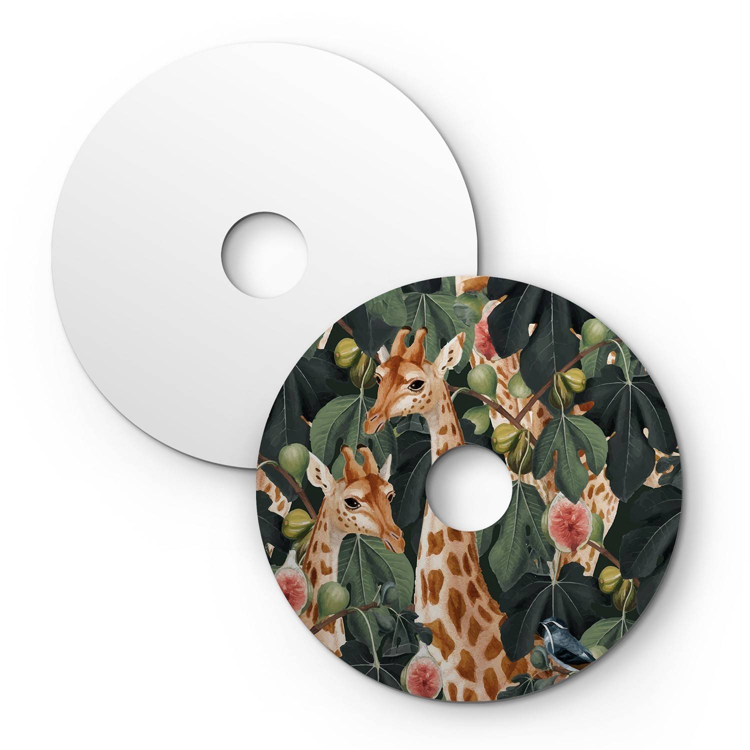 Mini pantalla plana Ellepì con animales de la selva 'Wildlife Whispers', diámetro 24 cm - Made in Italy