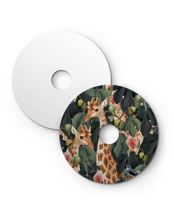 Mini pantalla plana Ellepì con animales de la selva 'Wildlife Whispers', diámetro 24 cm - Made in Italy