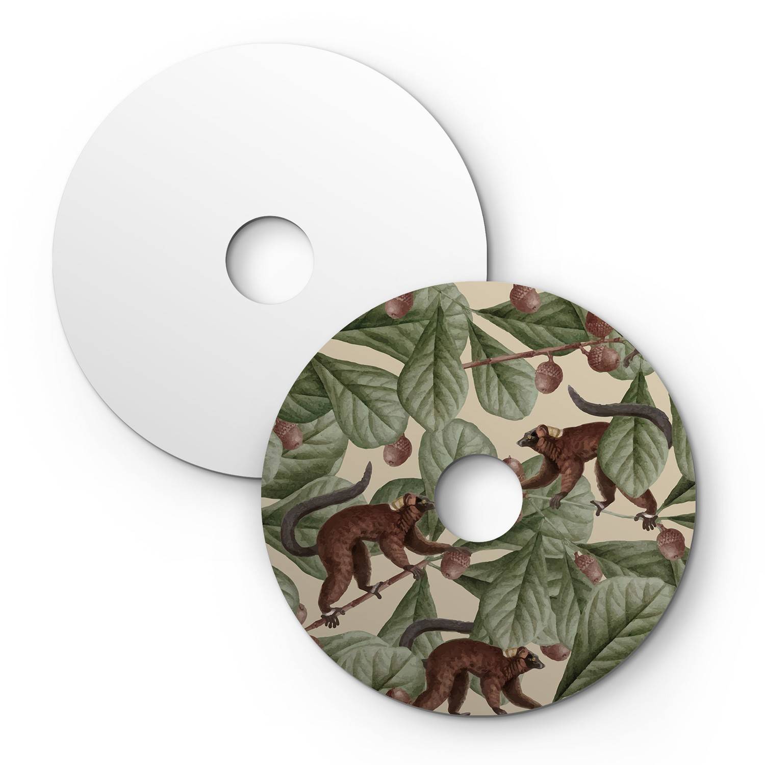 Ellepì flad minilampeskærm med jungledyr fra "Wildlife Whispers", diameter 24 cm - Made in Italy