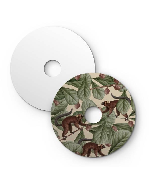 Ellepì flad minilampeskærm med jungledyr fra "Wildlife Whispers", diameter 24 cm - Made in Italy