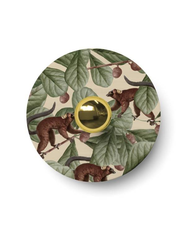 Ellepì flad minilampeskærm med jungledyr fra "Wildlife Whispers", diameter 24 cm - Made in Italy