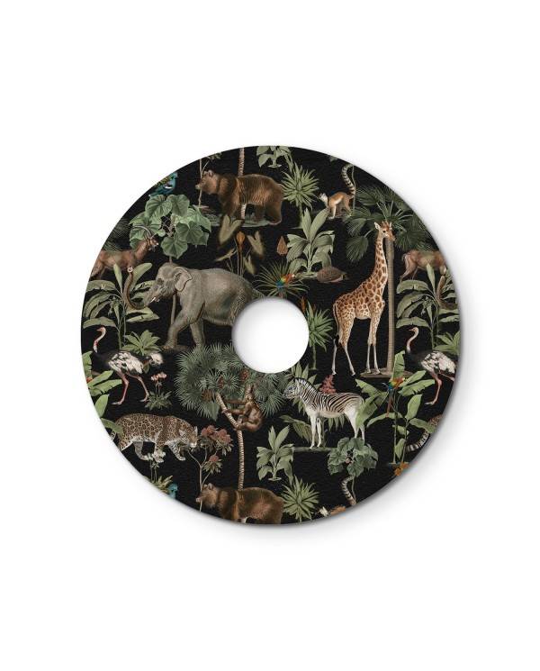 Ellepì platt mini-lampskärm med djungeldjur från "Wildlife Whispers", diameter 24 cm - Tillverkad i Italien