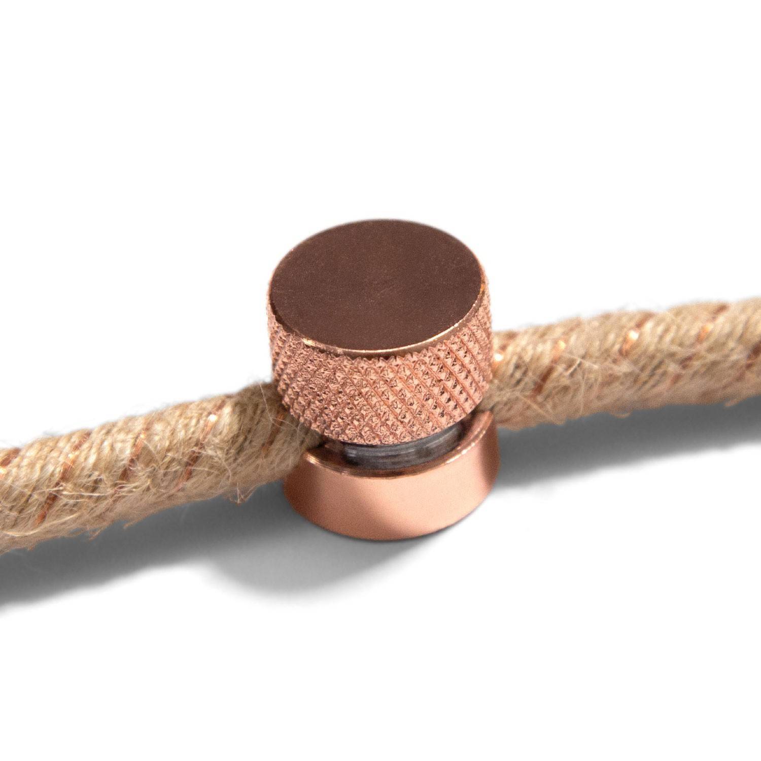 Sarè - Montaż ścienny, metalowy zacisk kablowy do kabli materiałowych - 2 sztuki