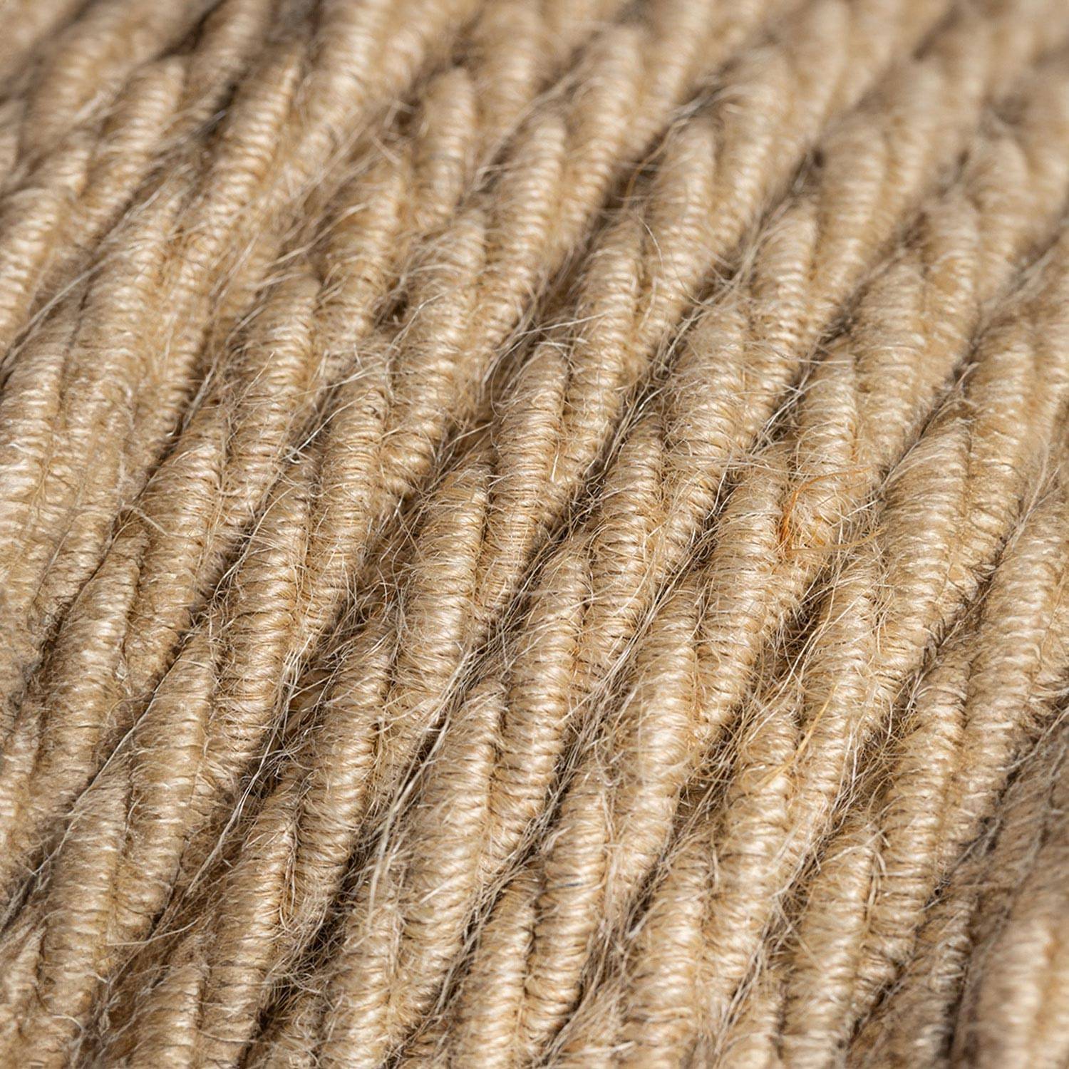 Cablu textil din iută naturală - The Original Creative-Cables - TN06 împletit 2x0.75mm / 3x0.75mm