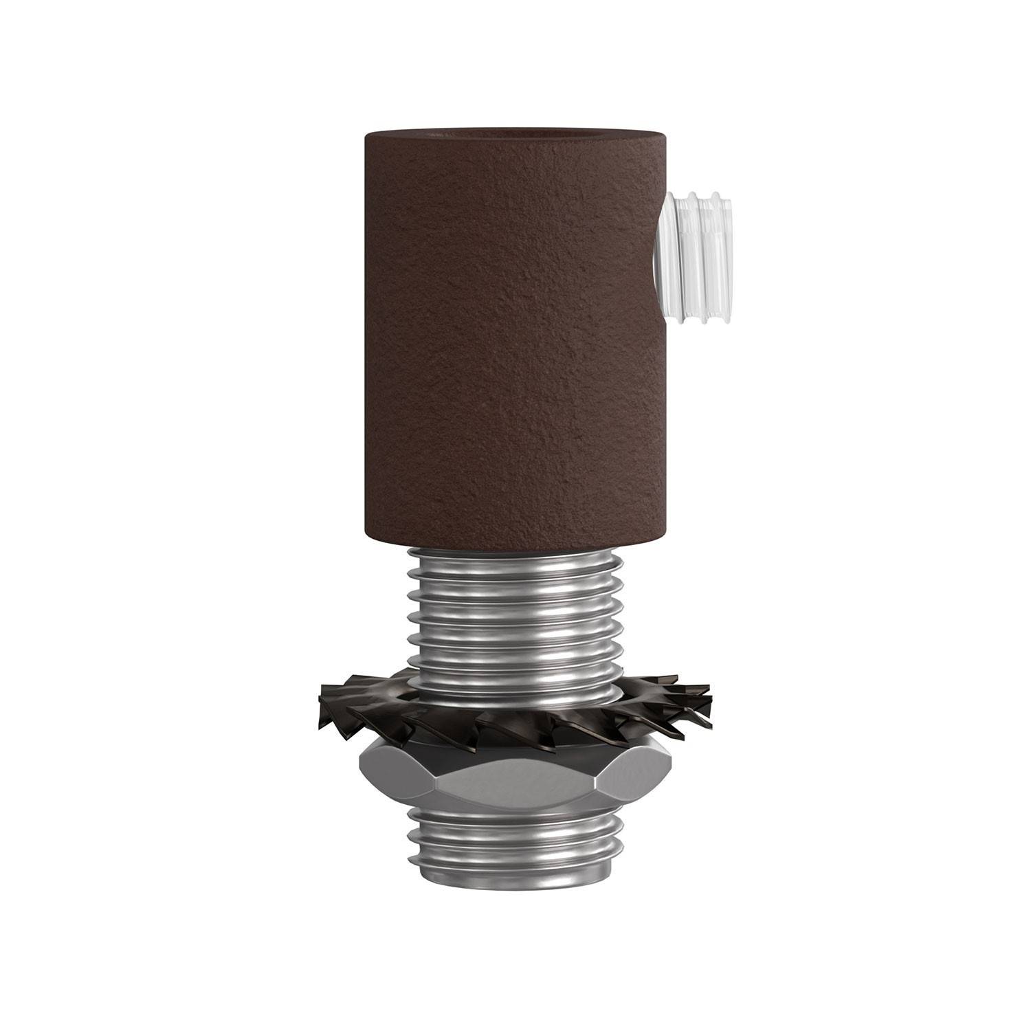 Colier metalic cilindric pentru cabluri complet cu tijă, piuliță și șaibă - 2 bucăți