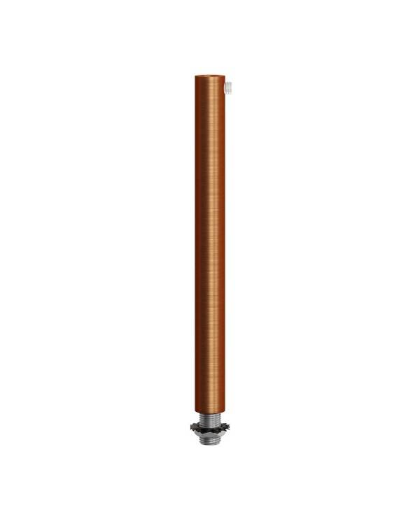 Braçadeira para cabo cilíndrica em metal, com 15 cm de comprimento, equipada com perno roscado, porca e anilha