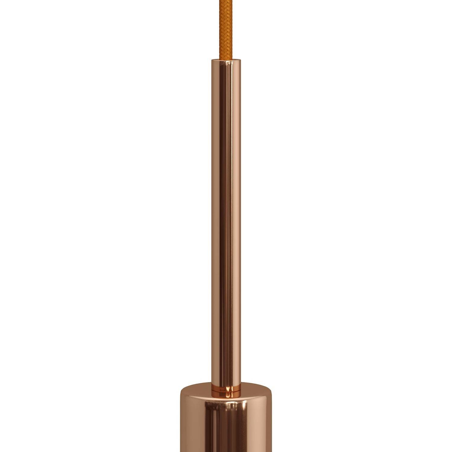 Válcová kovová kabelová průchodka se závitovou tyčkou, maticí a podložkou, délka 15cm