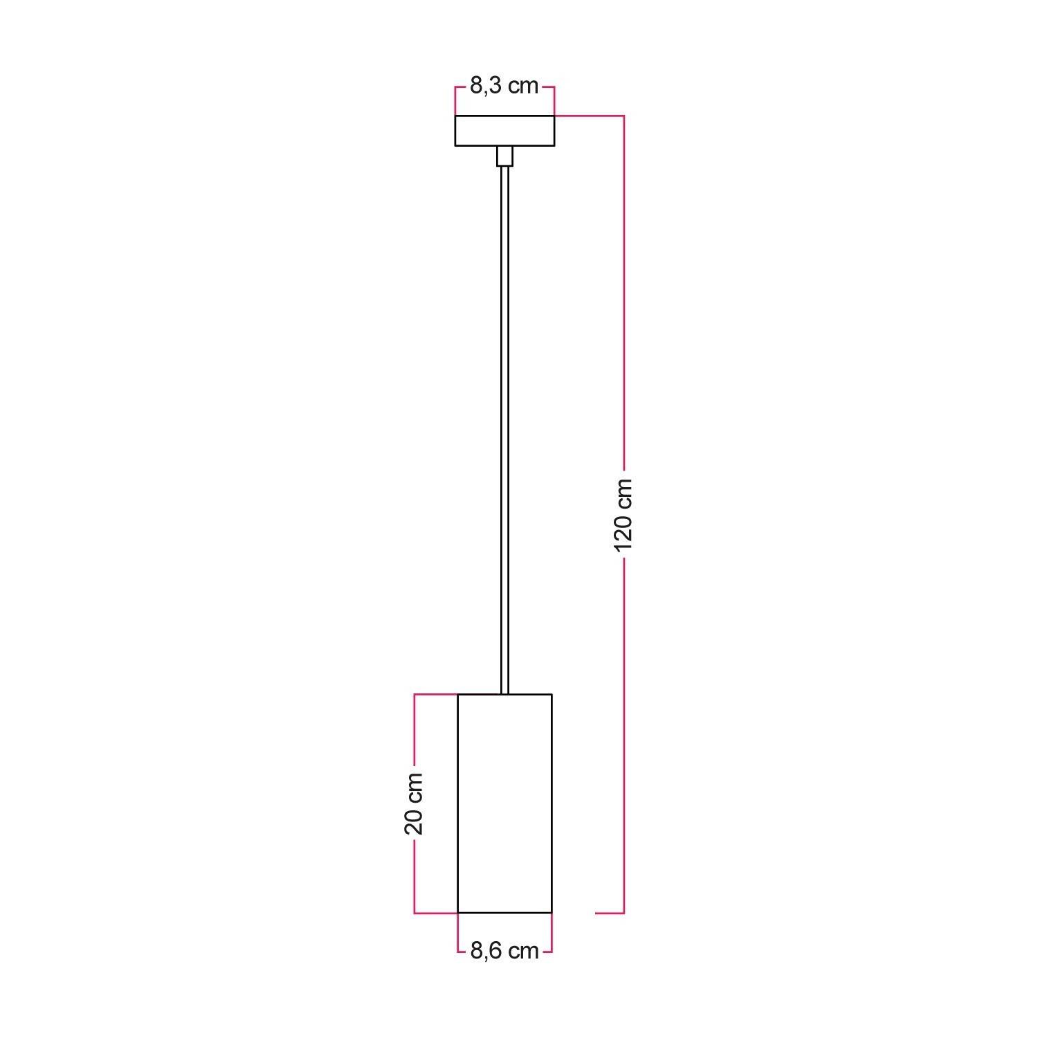 Lampa wisząca z abażurem drewnianym do reflektora Tub-E27