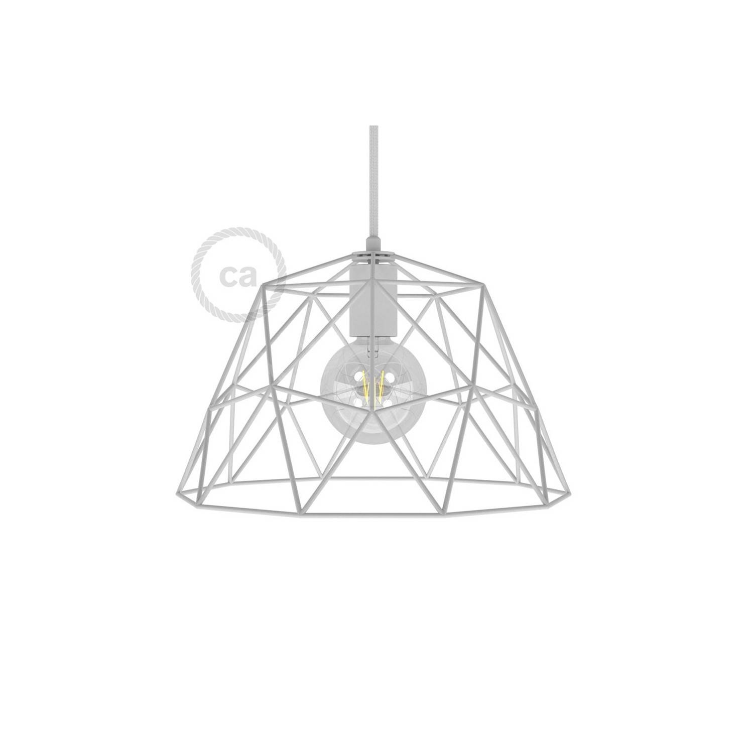Gola svjetiljka Dome XL bez okvira od metala s E26 grlo.