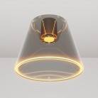 Design ceiling light with smoky cone-shaped Ghost bulb