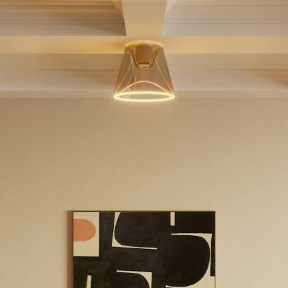 Design ceiling light with smoky cone-shaped Ghost bulb