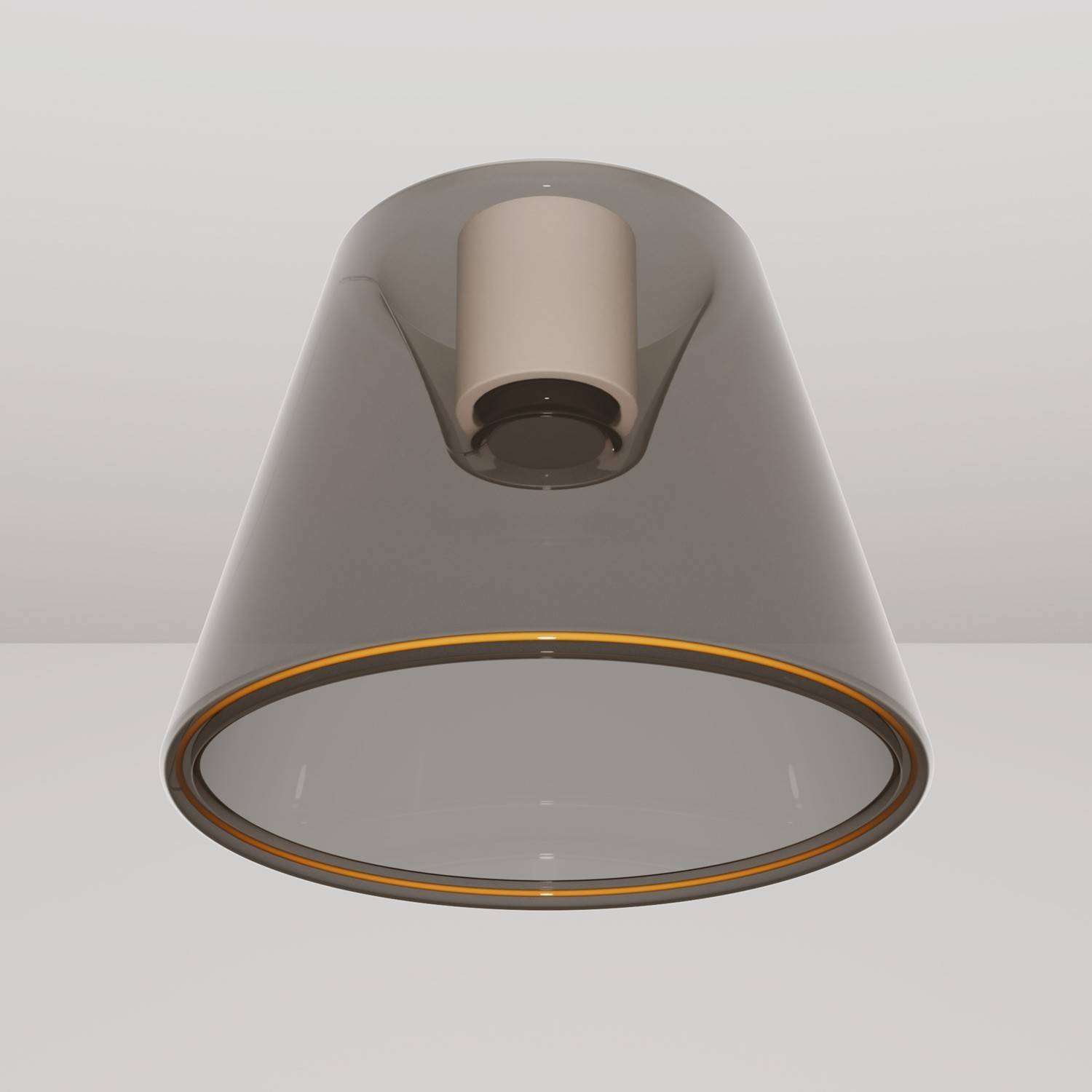 Plafon de design com lâmpada Ghost Smoky em forma de cone