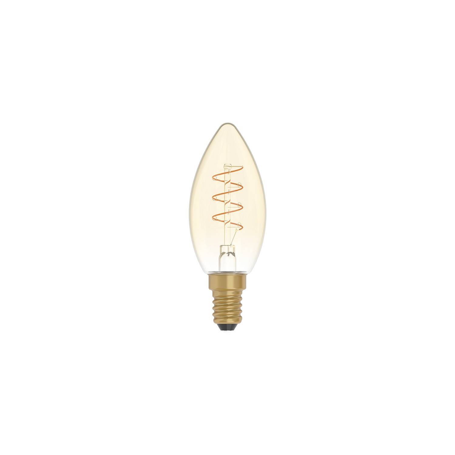 LED Glühbirne Golden Carbon Line Spiral-Filament Candle C35 2,5W 136Lm E14 1800K Dimmbar - C01